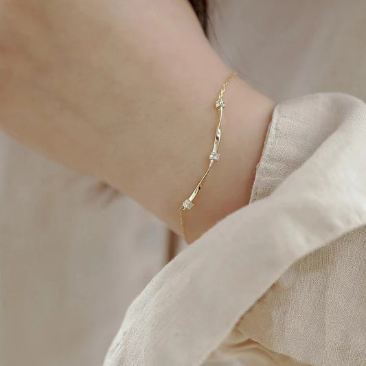 Sterling Silver Gold Chain Bracelet